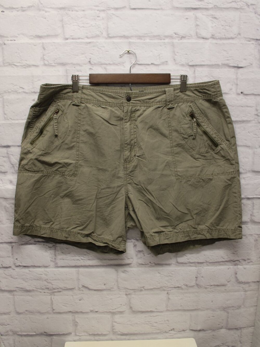 Sonoma Plus 20W Light Olive Green Utility Shorts Summer Casual Classic Comfort